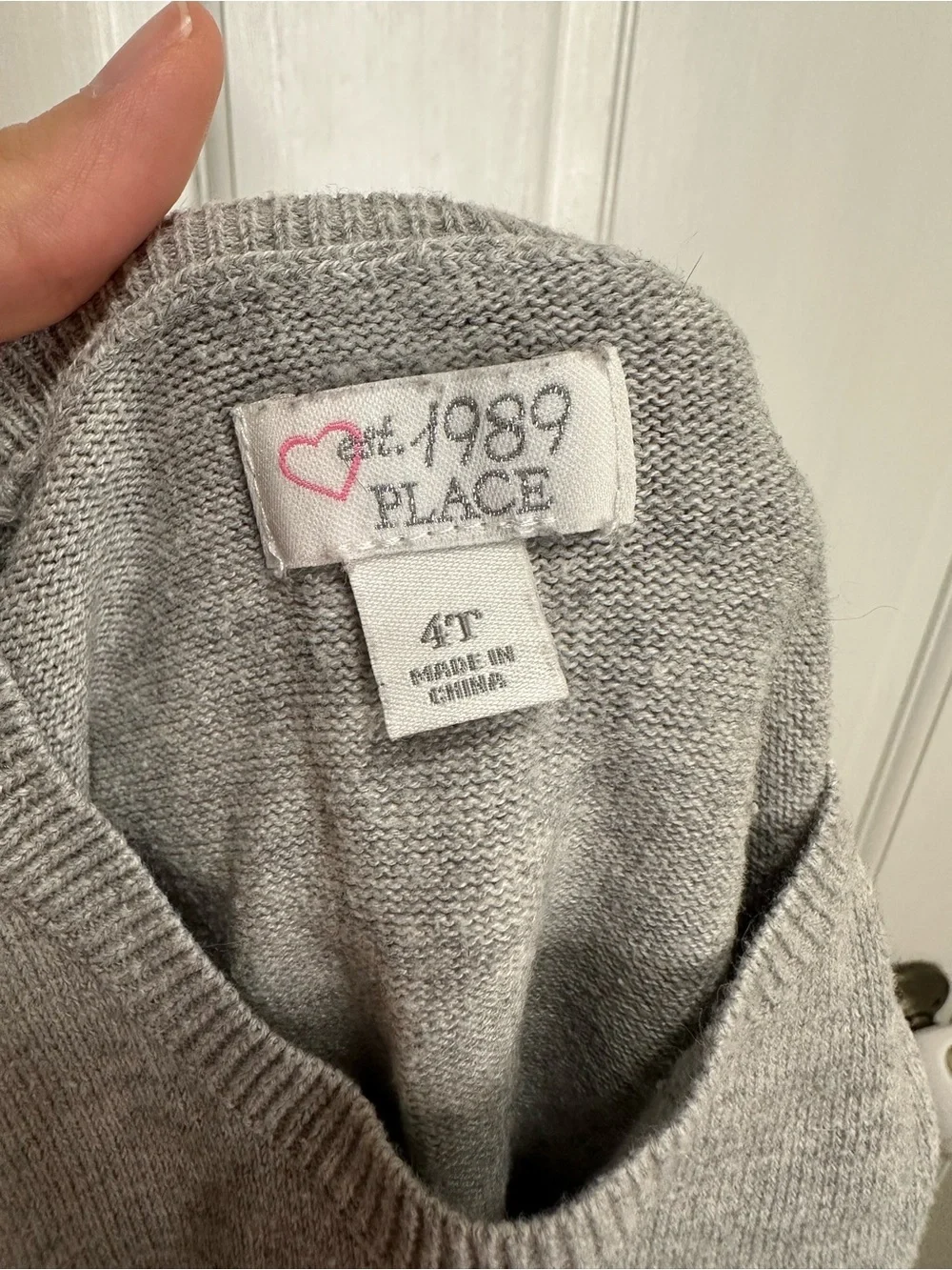 The Children’s Place Unicorn Knit Pullover Sweater in Gray Toddler Size 4T